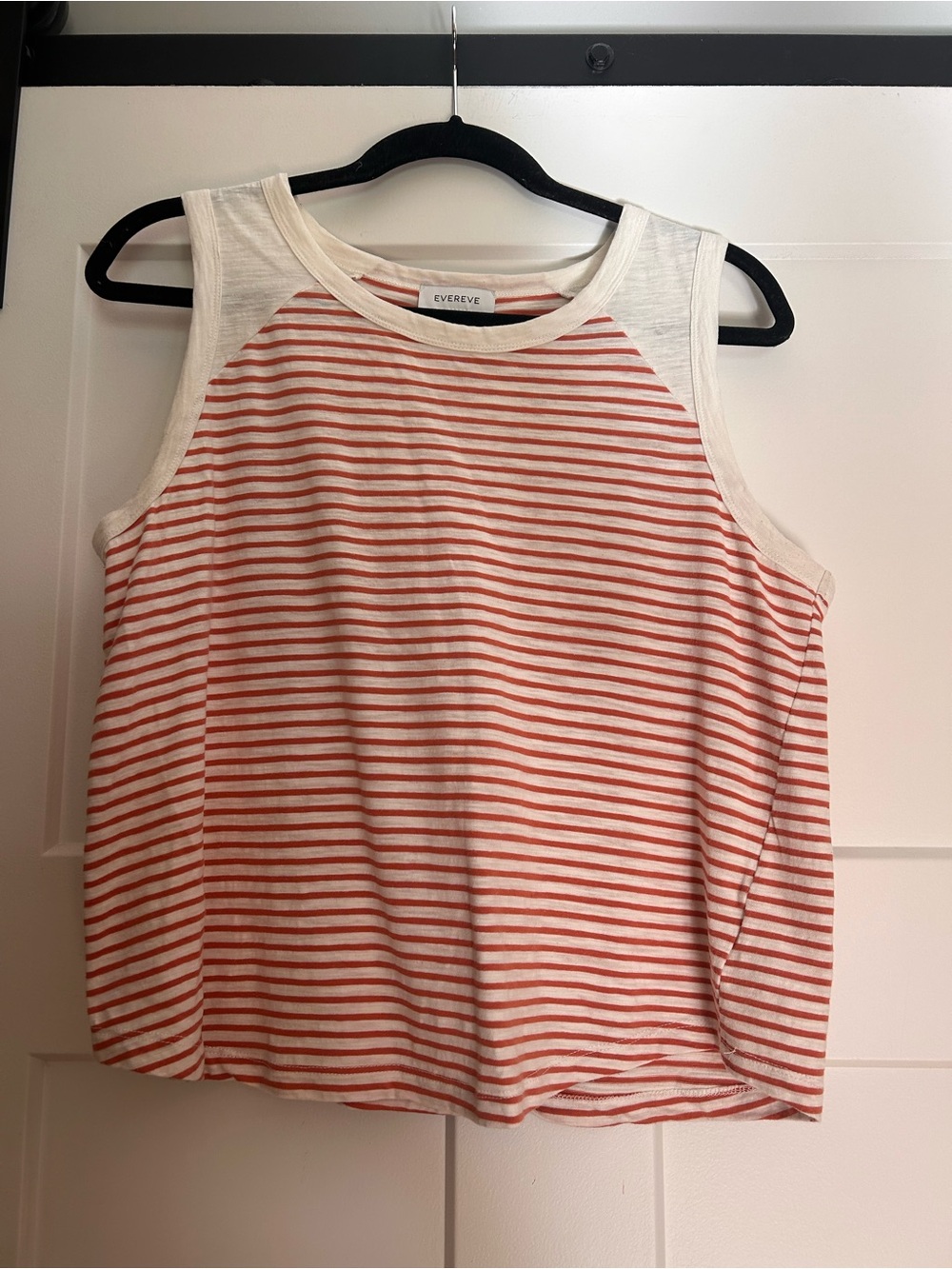 Evereve Cream & Rex Stripe Sleeveless Tank
